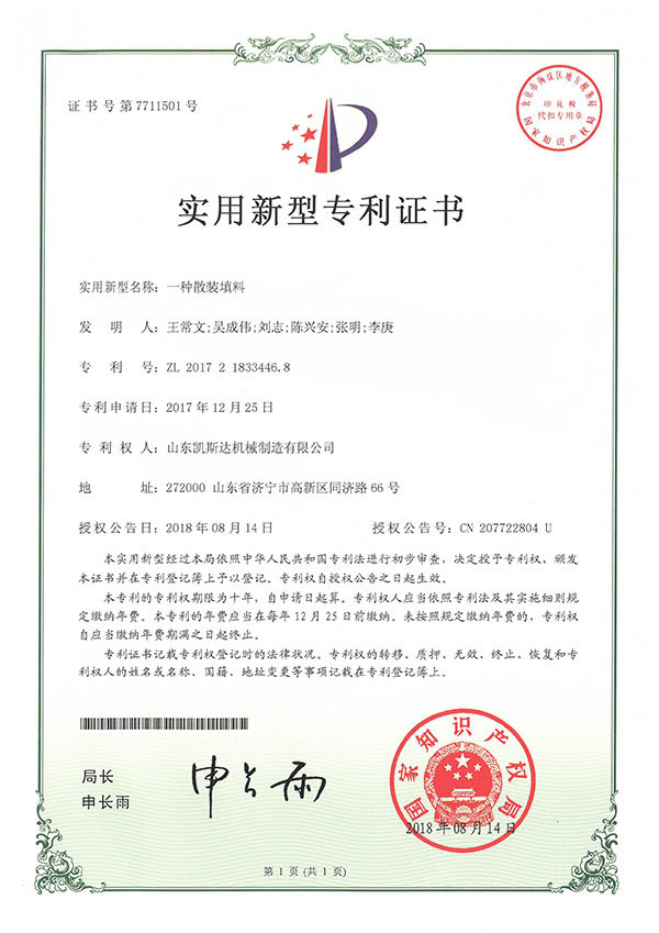 一種散裝填料